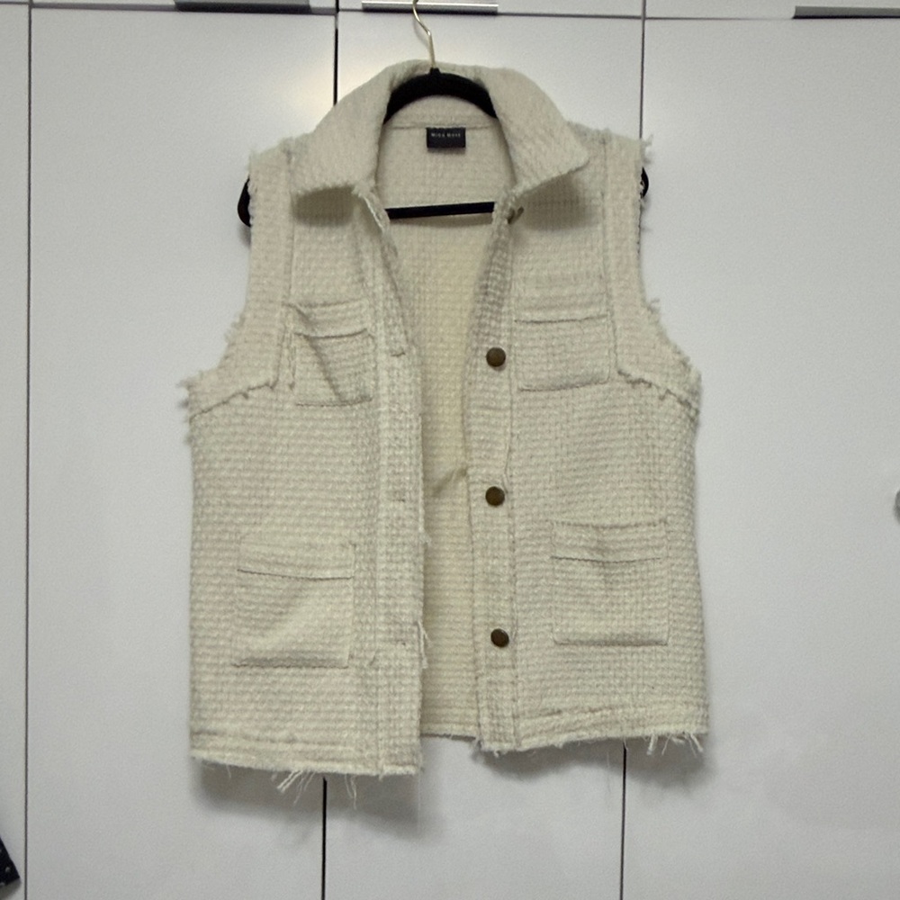 Elegant Cream Textured Vest
